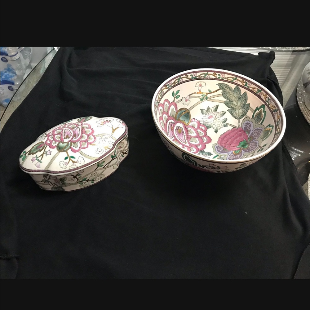 Antique Bowl and Trinket Box